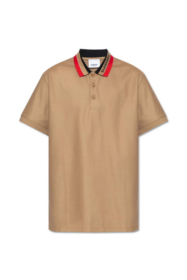 SchaferandweinerShops Switzerland Beige Polo shirt with logo Burberry Oxfordhemd Polo CLOT